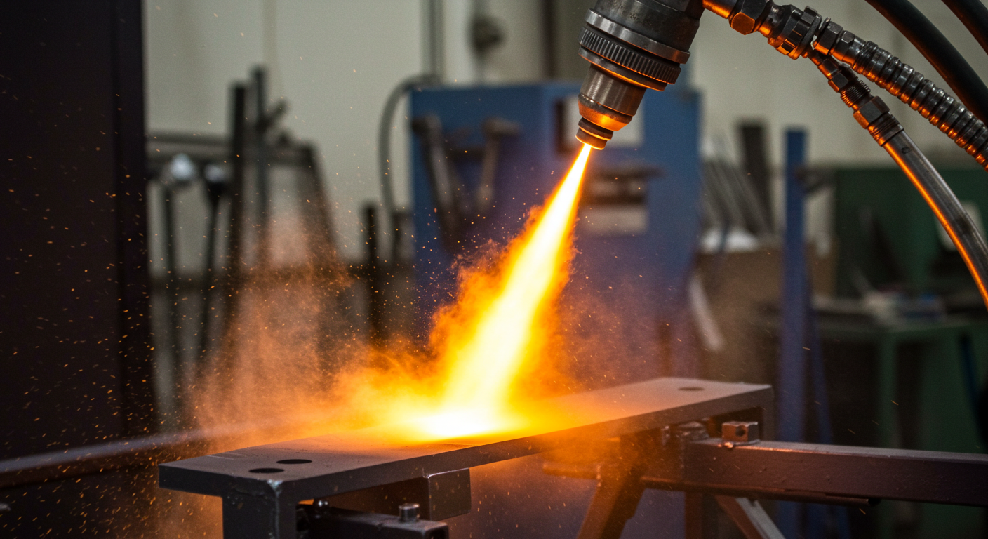 Powder Flame Spray Coating Process